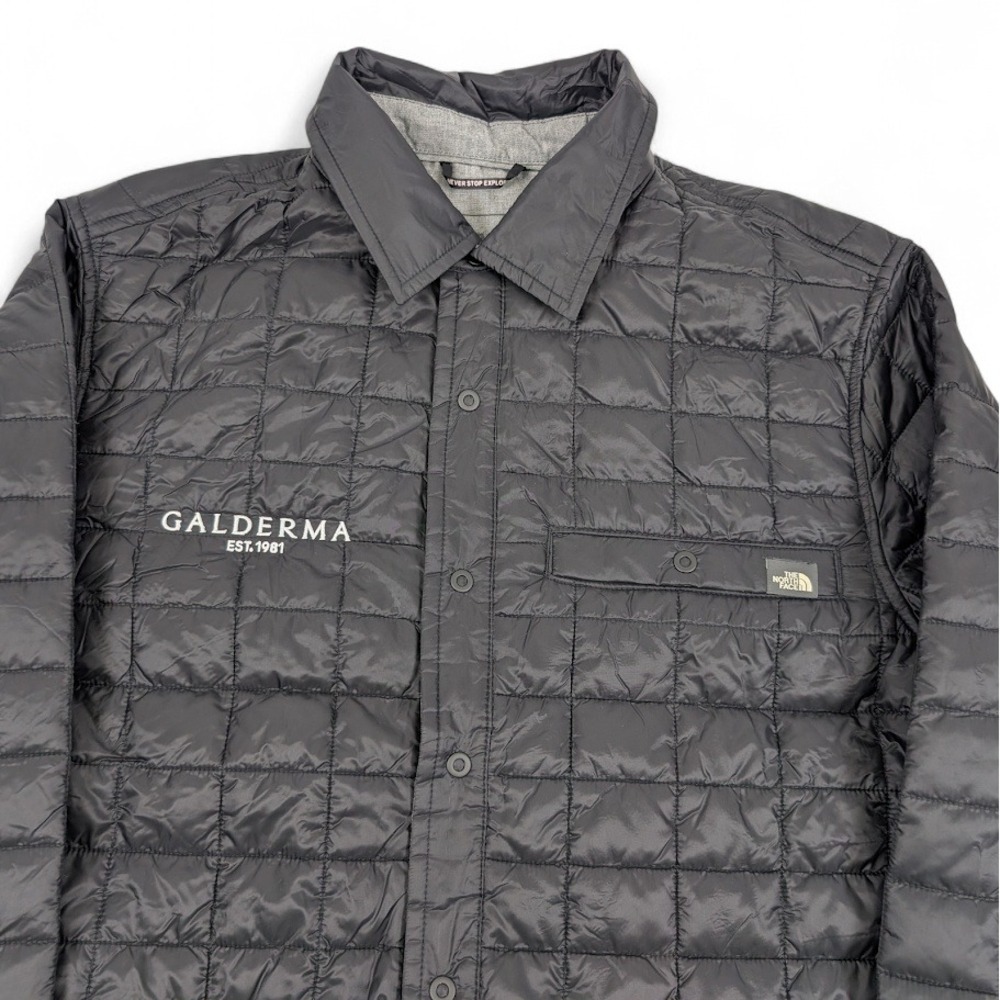 The North Face Thermoball Shirt Jacket Mens Black Logo Quilted Puffer Gorpcore - Picture 4 of 10
